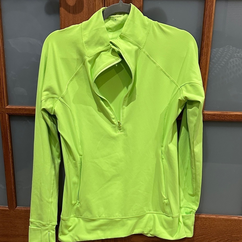Athleta Neon Green Zip-Up Sweatshirt​​​